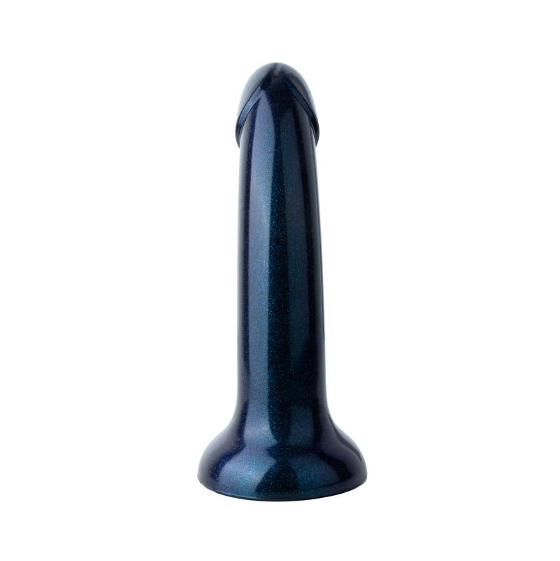 Easytoys - 金屬閃光假陽具 19cm - 黑色 照片-7