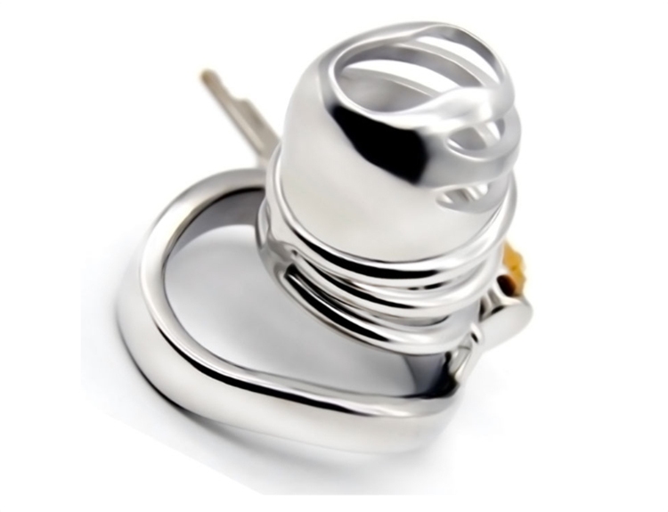 FAAK - 男用貞操鎖 14 連弧形環 45mm - 銀色 照片-2