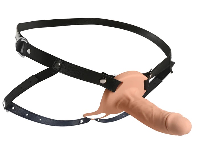 Make your partner's fantasies come true and add length a... Size Matters - 2" Erection Realistic Harness Sheath - Light photo-4