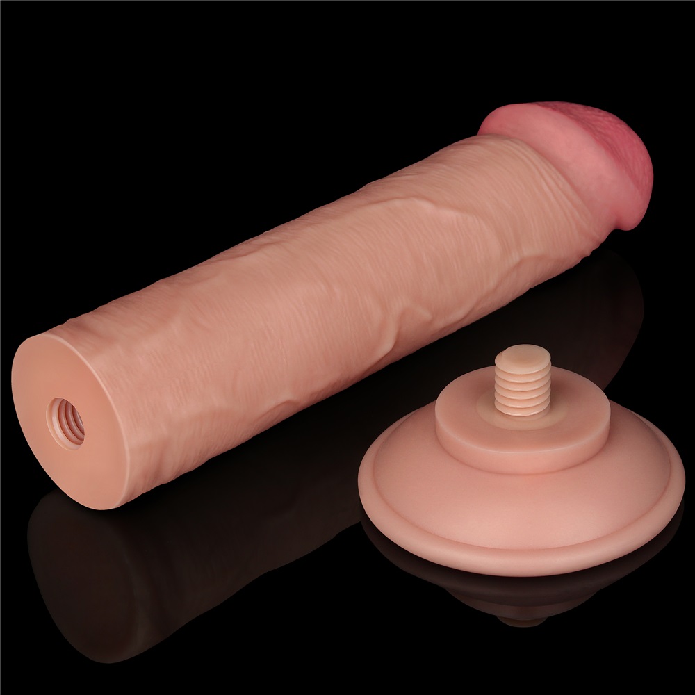 Lovetoy - 8" 帶包皮仿真陽具 - 肉色 照片-10