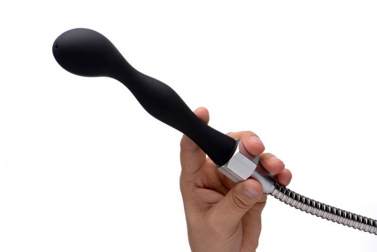 Molded of premium silicone, the lengths and shapes of these ... CleanStream - Premium Silicone Enema Attachment Set - Black photo-5