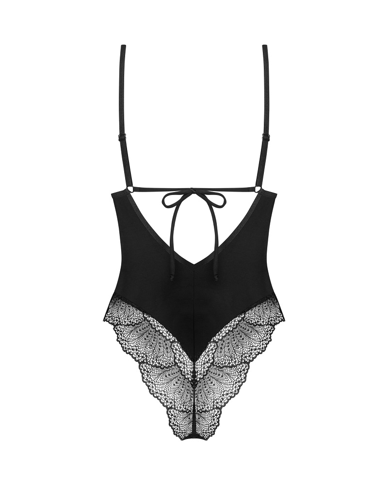Envelop yourself in allure with the Lobellis black teddy, ad... Obsessive - Lobellis Teddy - Black - XS/S photo-6