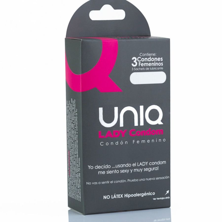 Innovation + Protection. Female condom, lubricated. With... Uniq - Lady Condoms 3's Pack photo-4