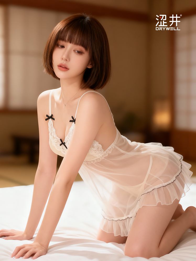 Drywell - Z04 Bow Babydoll Set - Beige 照片