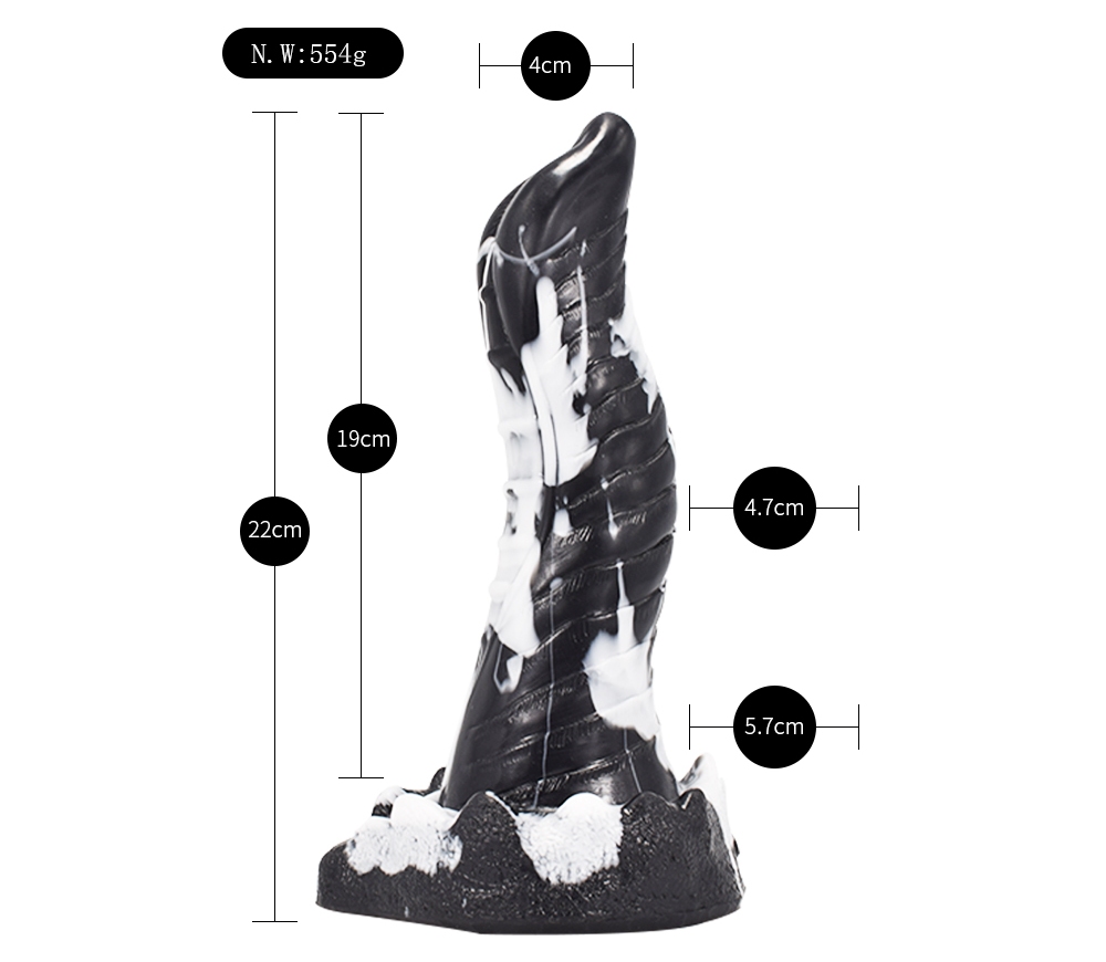 Unusual anal dildo, softness, skin-friendly and flexible
Ma... FAAK - Alien Curved Dildo - Black/White photo-11