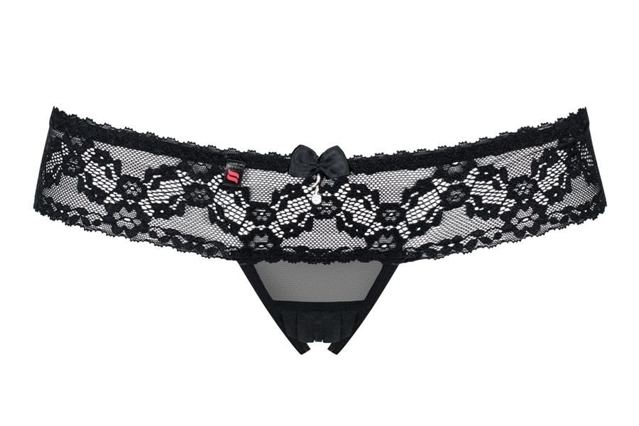 You and this frivolous thong – together? Sounds like… a very... Obsessive - 837-THC-1 Crotchless Thong - Black - S/M photo-7