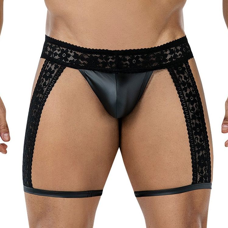 Cut4men - Lacey Men Garter - Black - L 照片