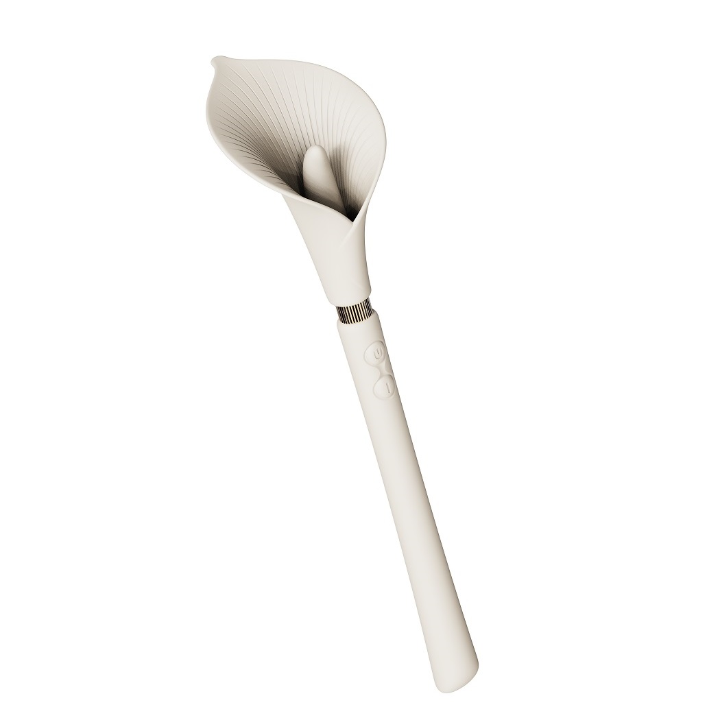 Zalo - Calla Dual Head Vibrator - Ivory White