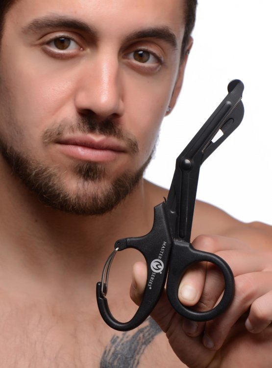 The Snip is a dependable pair of shears every dungeon can co... Master Series - Snip Bondage Scissors - Black photo-2