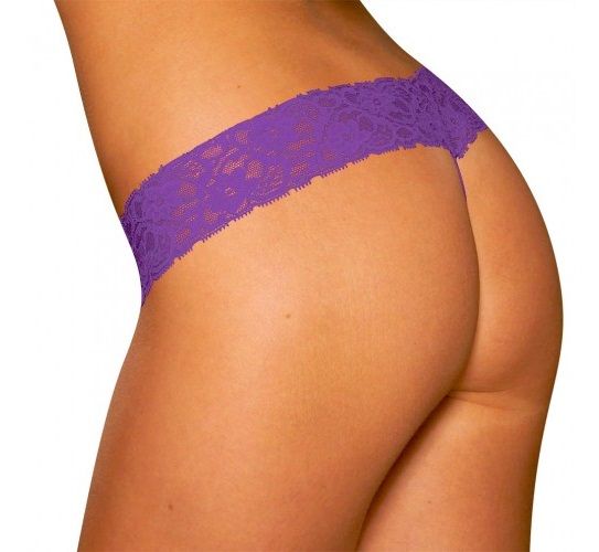 Hustler - Lace Thong - Purple - SM photo-2