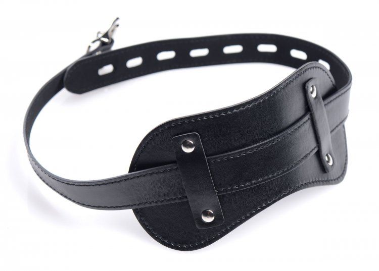 Strict - Bondage Hood with Penis Gag - Black photo-5