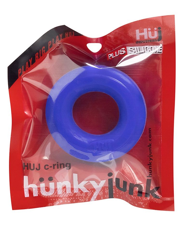 HUJ c-ring, a grippy ring you will want to use and use often... Hunkyjunk - Huj Cock Ring - Blue photo-4
