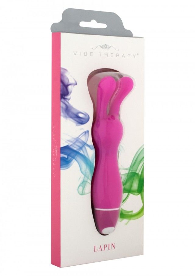 Skin-friendly bunny-shaped vibrator with flexible ears. Sile... Vibe Therapy - Lapin Vibrator - Pink photo-6