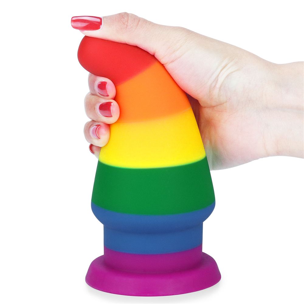 Prider series are made up of pride flag colours
Designed to ... Lovetoy - 6" Prider Anal Plug - Rainbow photo-4