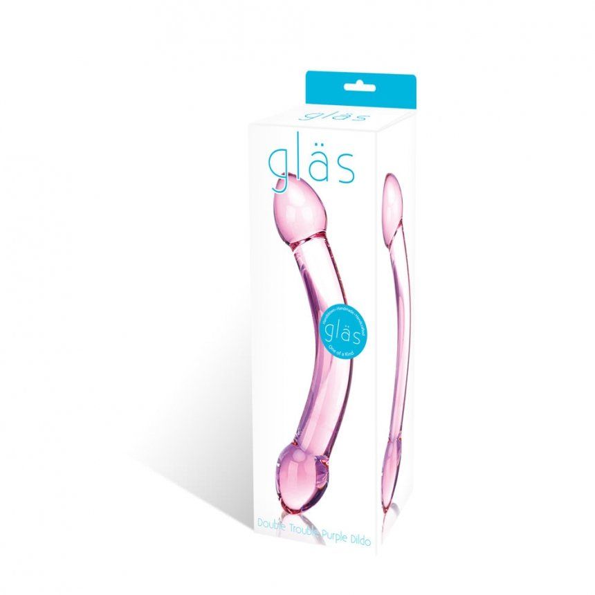 Being able to share toys with your sex partner can be an ext... Glas - Double Trouble Purple Dildo photo-8