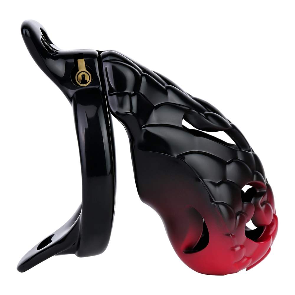 FAAK - Dragon Resin Chastity Cage M - Black photo-6