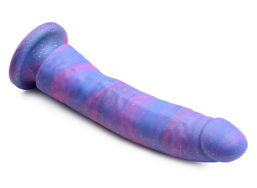 This magical dong is ready to charm your holes and push you ... Strap U - Magic Stick Glitter 9.5" Dildo - Purple photo-3