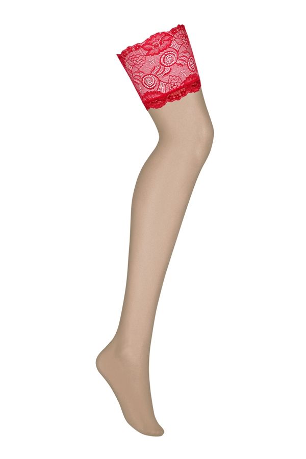 Beautiful stockings tempting with a red lace!
lace with a f... Obsessive - Secred Stockings - Red - S/M photo-5
