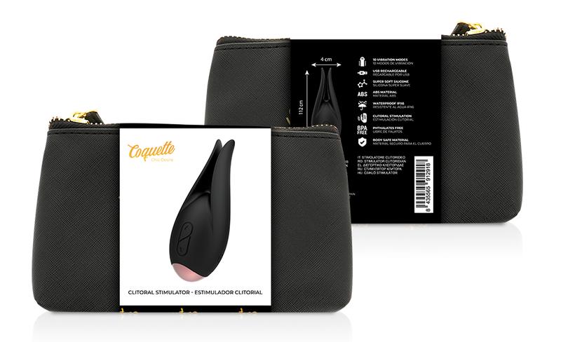 If you like clitoral stimulation with a soft, silky and powe... Coquette - Thin Clitorial Stimulator - Black photo-8