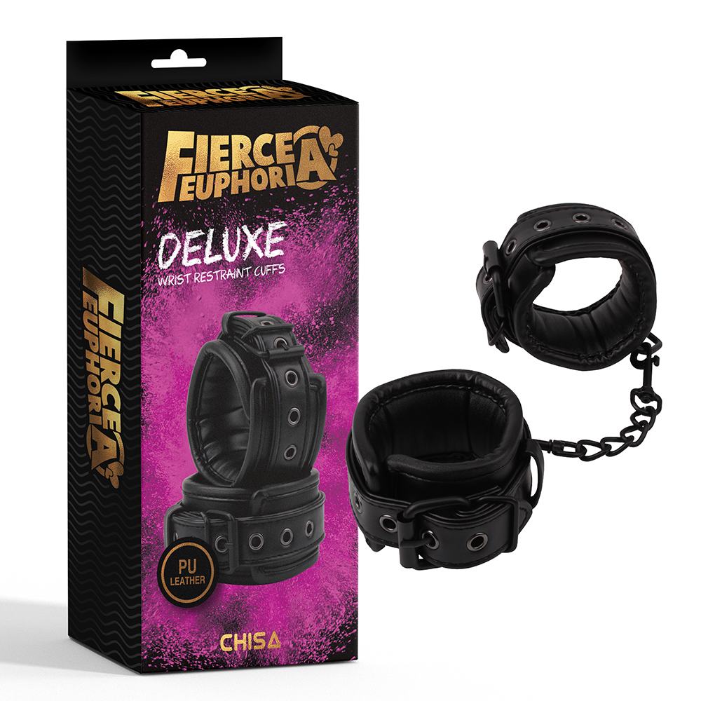 Chisa - Deluxe Wrist Restraint Cuffs - Black photo-6