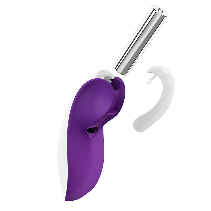 ovo T1 is made of 100% body safe material, with silky sm... Ovo - T1 Massager - White/Purple photo-3
