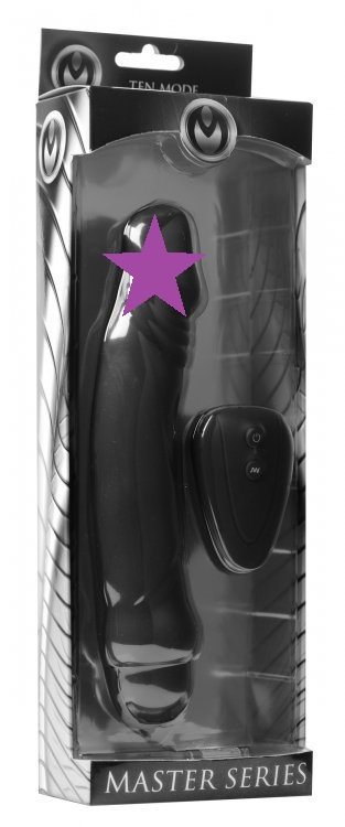 Powerfully rhythmic vibration coupled with 10 orgasmic modes... Master Series - Ivan 10X Vibro Dildo - Black photo-2