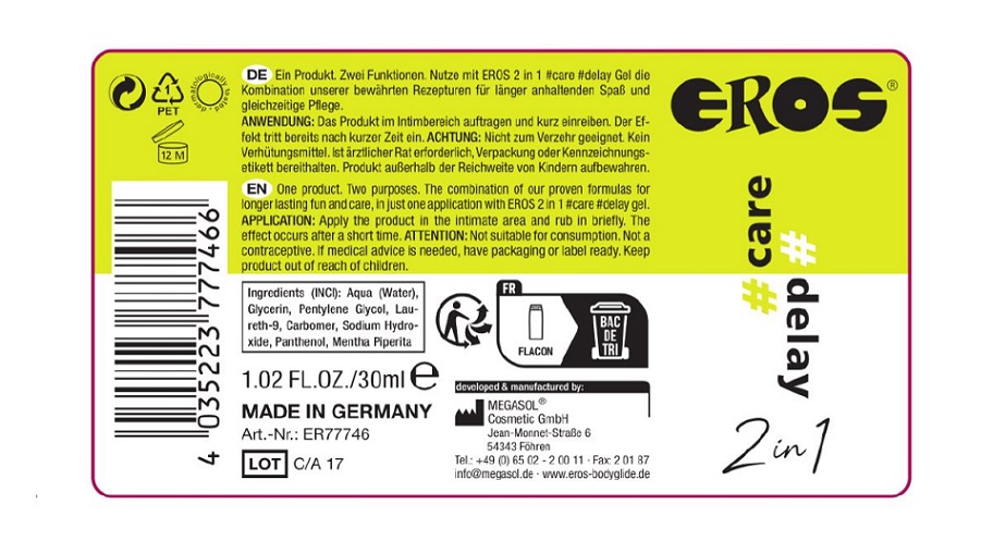 Eros - 2in1 Care Delay Spray - 30ml photo-2