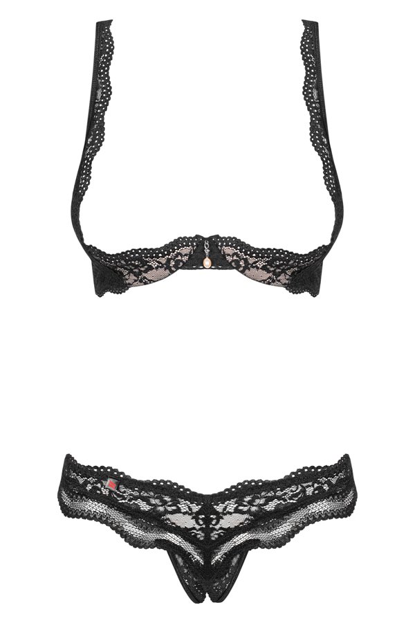 Give yourself and your man very hot and sexy experiences wit... Obsessive - Luvae Cupless Set - Black - L/XL photo-7