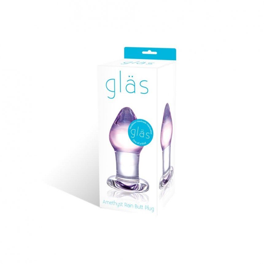 The Amethyst Rain Butt Plug is a beautiful butt plug that is... Glas - Amethyst Rain Butt Plug photo-4