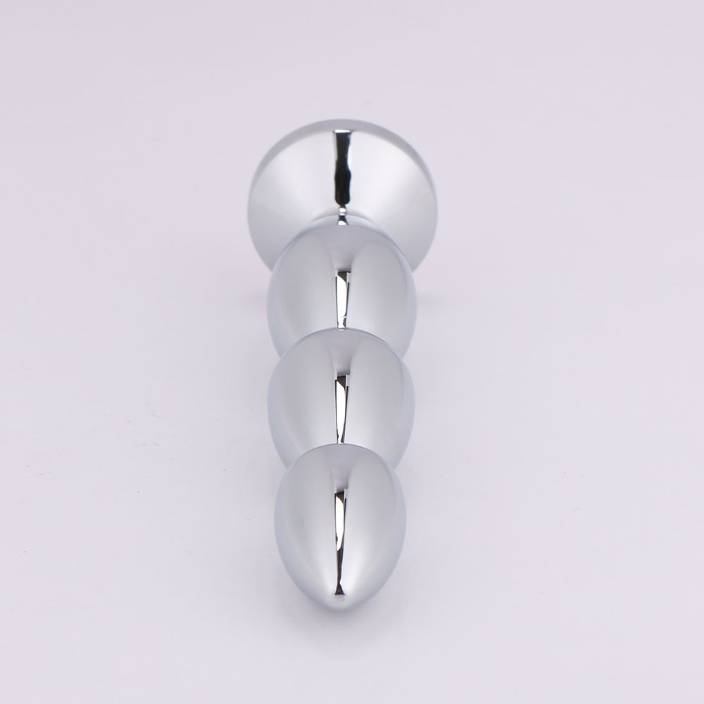 MT - Anal Plug 140x27mm - Silver/Pink photo-4