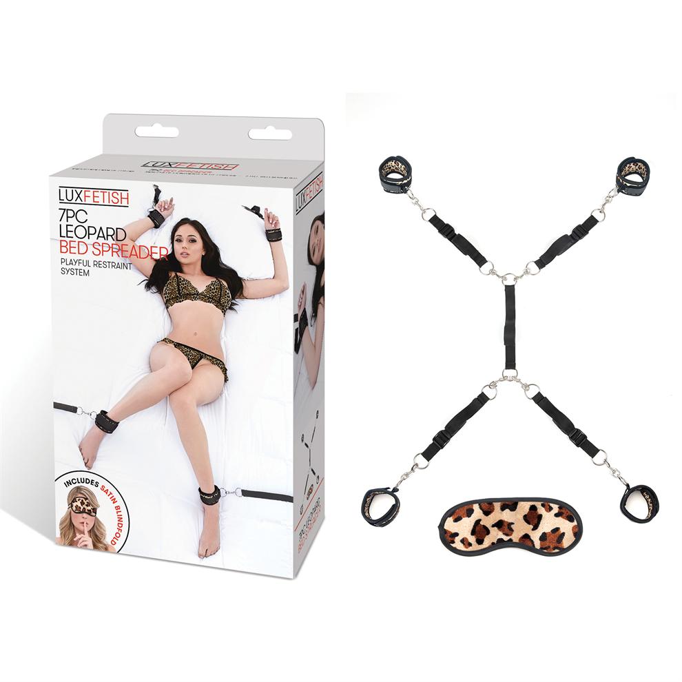 You no longer need a dungeon with this convenient 7-piece bo... Lux Fetish - Bed Spreader - Leopard photo-8