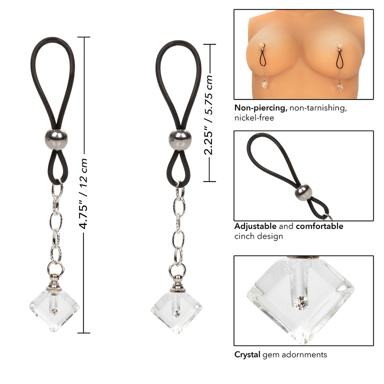 Push sensation to the next level and enjoy teasing nipple pl... CEN - Non-Piercing Nipple Jewelry Crystal Gem photo-3