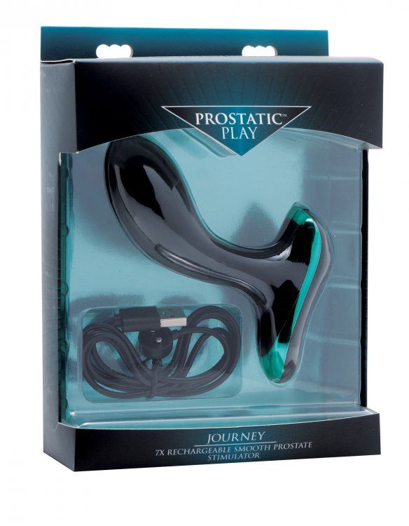 Slide this silky, sleek plug up your hole and buzz that boot... Prostatic Play - Journey Smooth Prostate Stimulator 7X Rechargeable - Black photo-3
