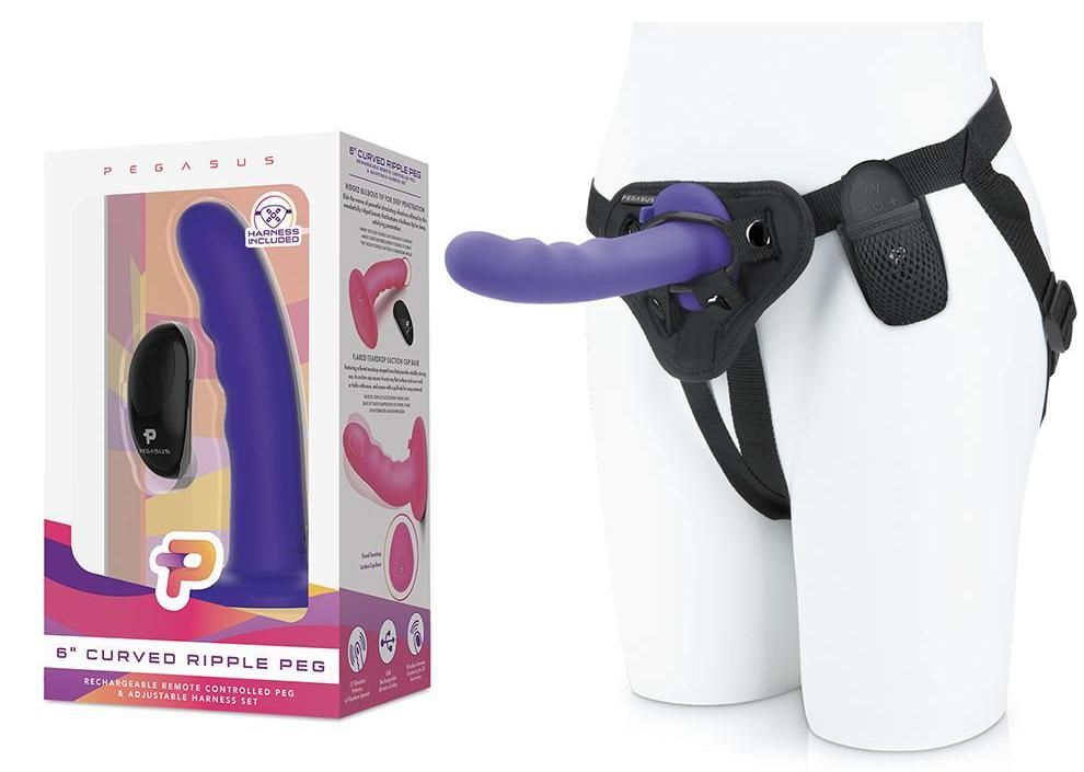 15 Vibration patterns
6 Vibration speeds
Wireless Remote Con... Pegasus - 6'' Curved Wave Wireless Remote Control w/Harness - Purple photo-9