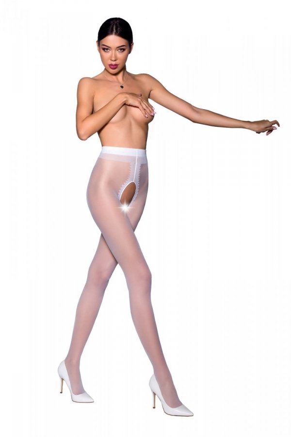 Passion - Tiopen 007 Pantyhose - White - 1/2 photo