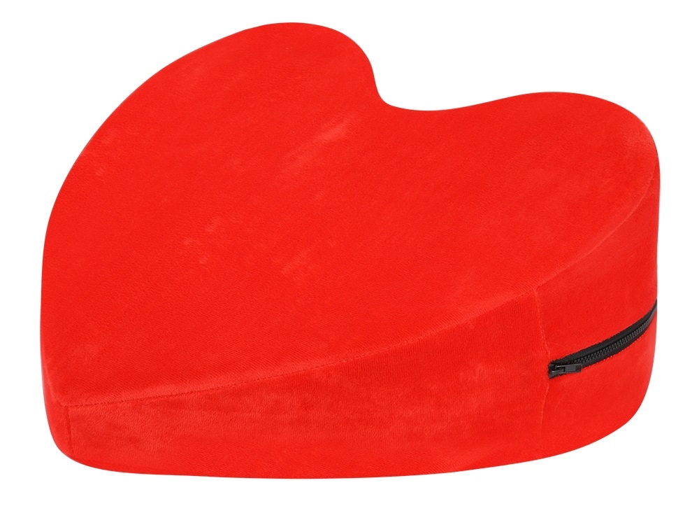 Shaped in ramp, this pillow makes every new sex position eas... MT - Heart-Shaped Sex Position Pillow - Red photo-3