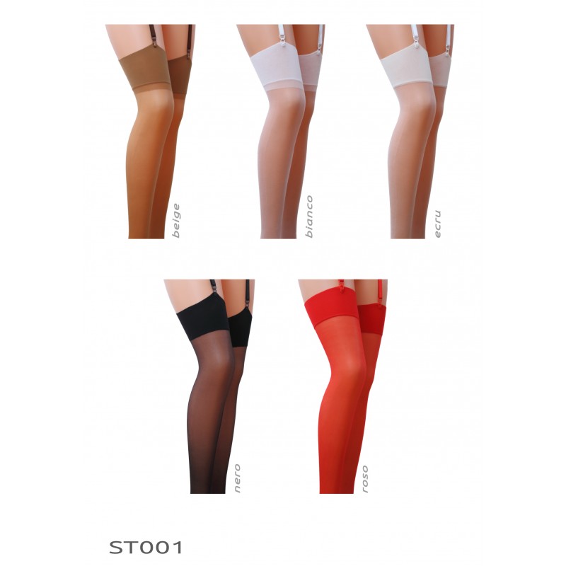 Passion - ST001 Stockings - White - 1/2 照片-2