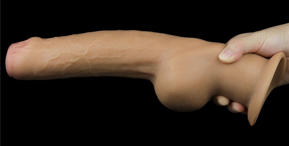Built to deliver the most lifelike satisfaction, Love Toy Du... Lovetoy - 11" Dual Layer Handle Cock - Flesh photo-8