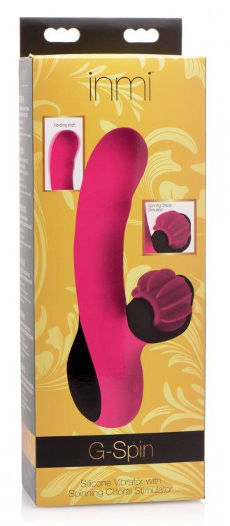This luxurious and innovative rabbit vibrator goes a step be... Inmi - G-Spin Silicone Vibrator w/ Spinning Clitoral Stimulation - Pink photo-4