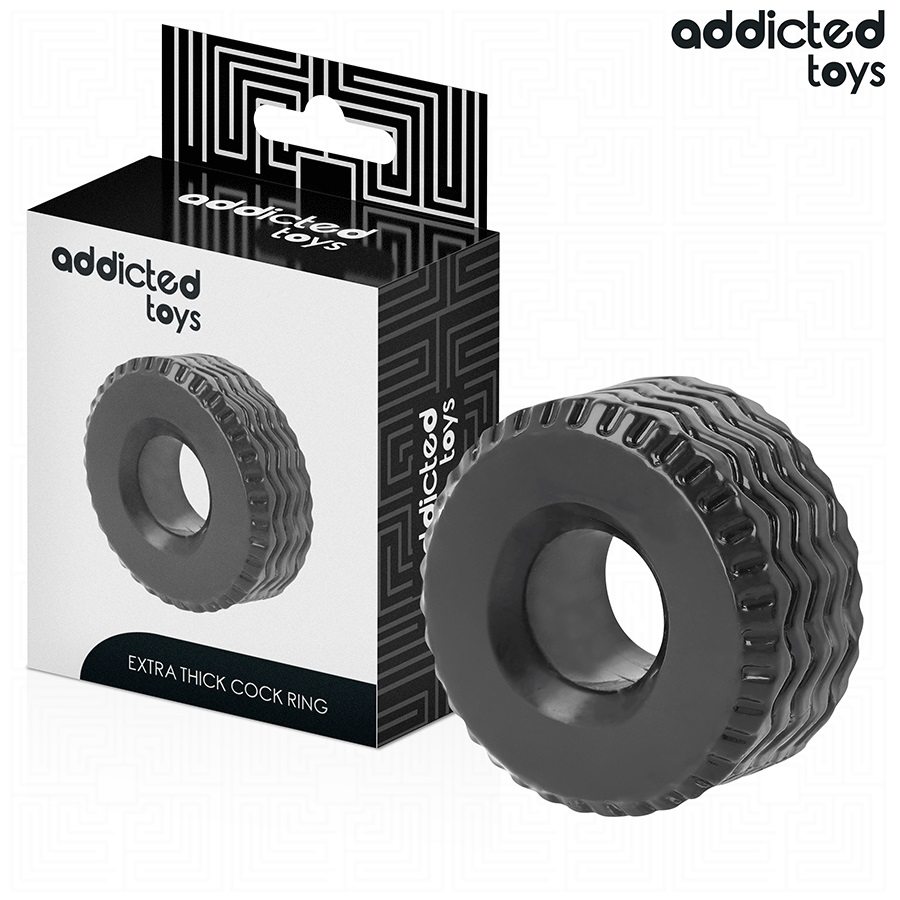 The Addicted Toys Extra Thick Cock Ring is the perfect acces... Addicted Toys - Extra Thick Cock Ring - Black photo-6