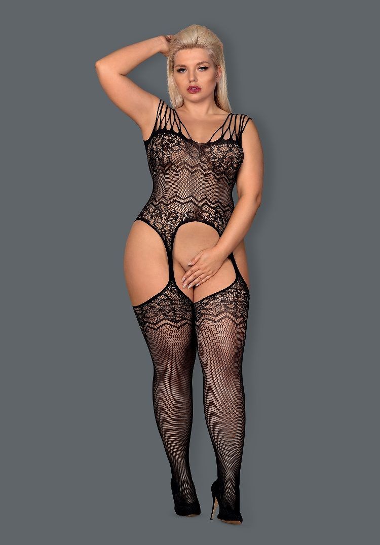 You’ve found a really charming bodystocking. Put on a very s... Obsessive - Bodystocking G317 - Black - XL/XXL photo-3