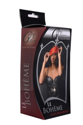 GreyGasms - La Boheme 缎布眼罩 - 红色 照片