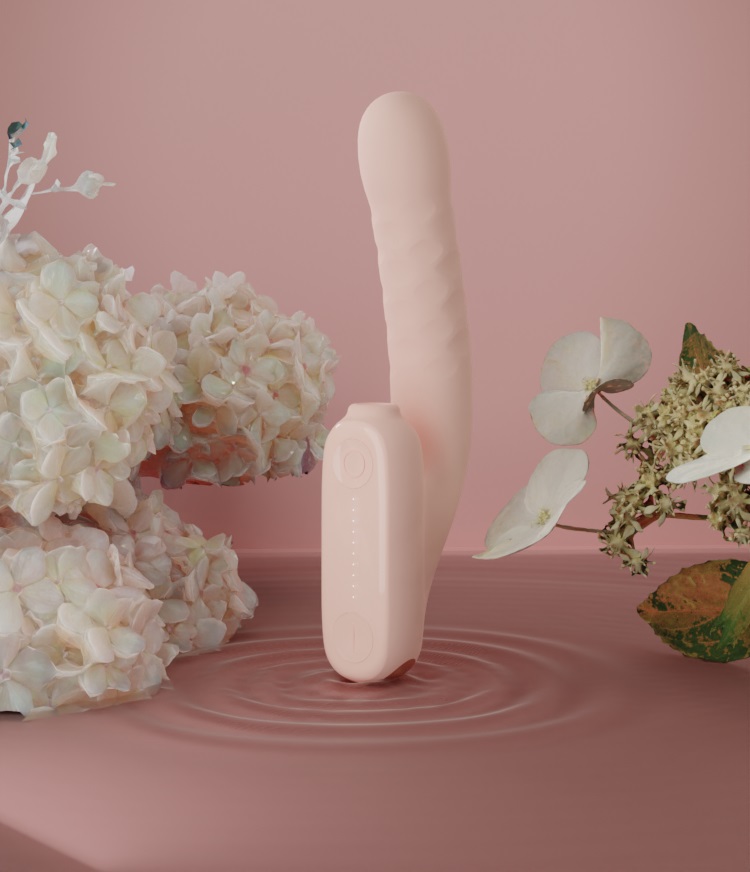 #7 Thrusting Vibrator with Suction adopts an advanced and si... Qingnan - Thrusting Vibrator w Suction #7 - Flesh Pink photo-16