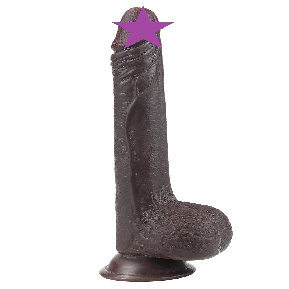 Made with realistic dual-layer sliding-skin material for Iif... Lovetoy - 7" Sliding Skin Dual Layer Dong - Black photo-2