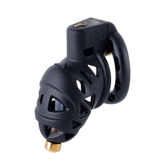 There’s no way to slither out of the Rattlesnake, one of the... Sevanda - Rattlesnake Chastity Cage Pro Short - Black photo-3