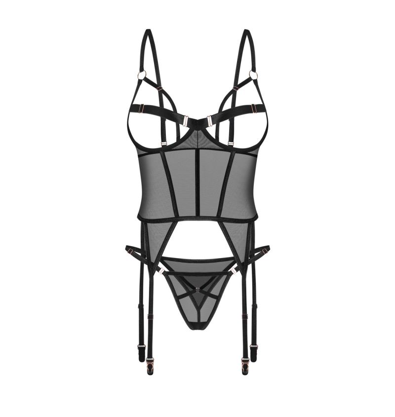 Obsessive - Euridia Corset - Black - XS/S 照片-4