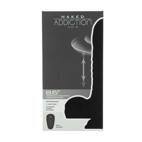 Naked Addiction – 8.6” Rotating & Thrusting Dildo - Black photo