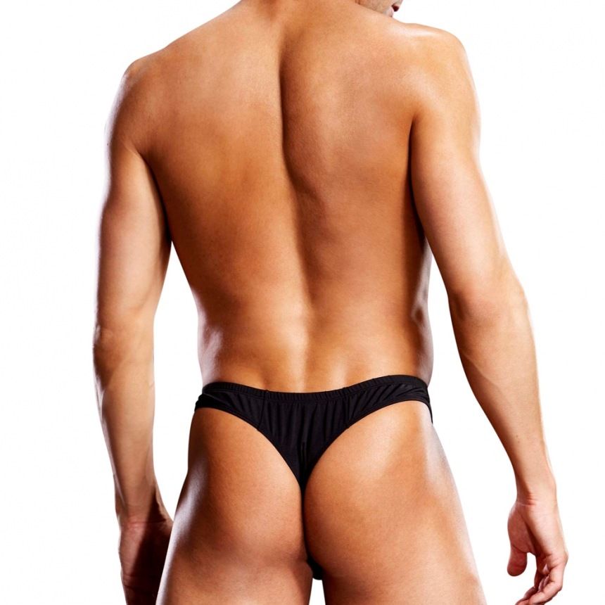 Silky microfiber thong offers comfort, style, and support. S... Blueline - Performance Microfiber Thong - Black - L/XL photo-2