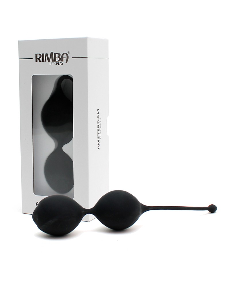 These bigger shaped kegel balls help you to train your pelvi... Rimba - Amsterdam Kegel Balls 35mm - Black photo-4
