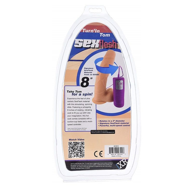 Take Tom for a spin! Experience the feel of ultra realistic ... SexFlesh - Turning Tom Rotating Dildo - Flesh photo-5